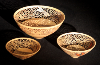 Examples of bowls made by a collaboration of members