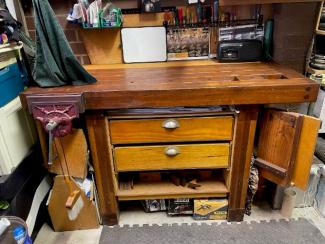 One of Robert's workbenches